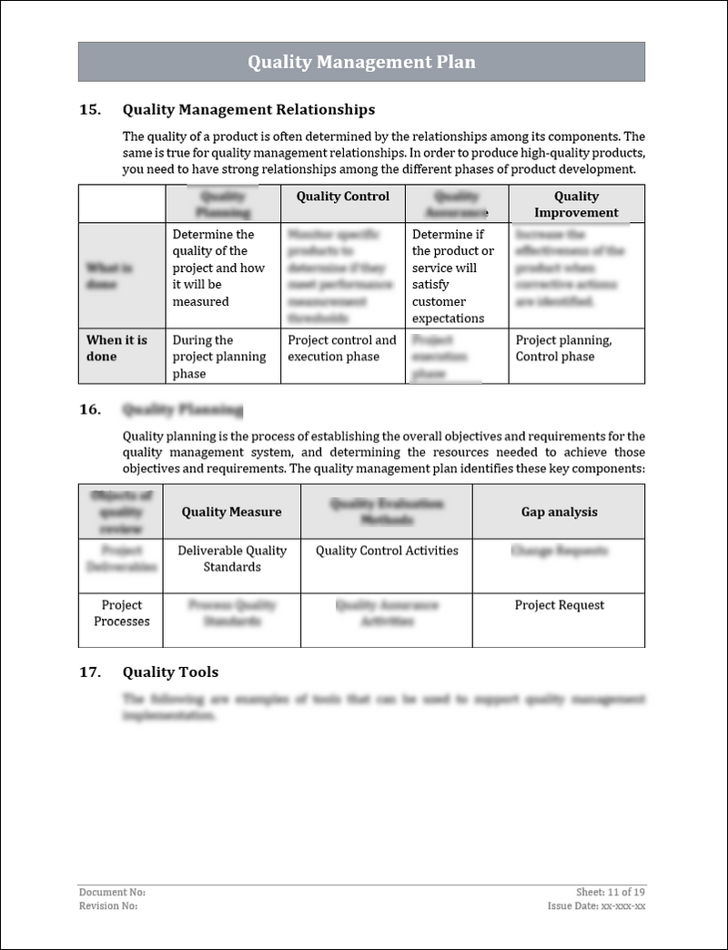 ISO 9001:QMS Quality Management Plan Template ISO Templates and ISO 9001:QMS Quality Management Plan Template ISO Templates and