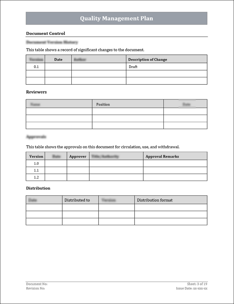 ISO 9001:QMS Quality Management Plan Template ISO Templates and ISO 9001:QMS Quality Management Plan Template ISO Templates and