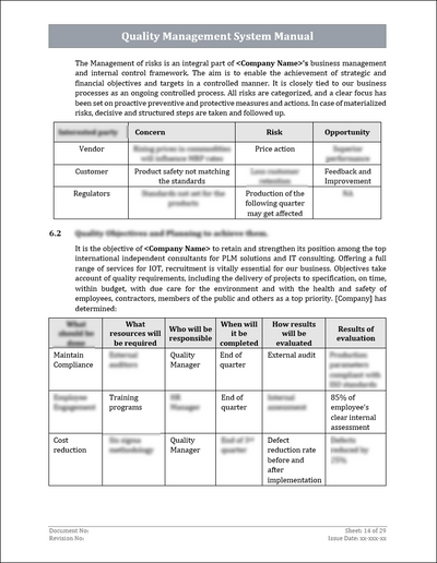 Qms Header Sample ISO 9001:QMS Quality Management System Manual Template – ISO Templates ...