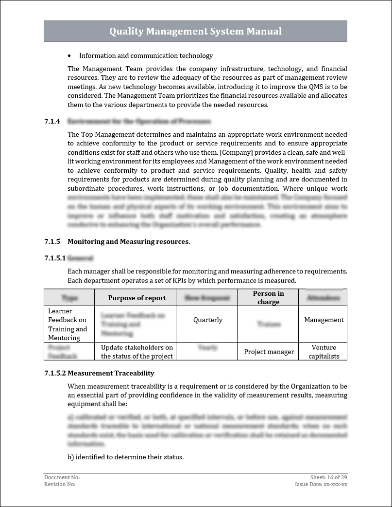 Qms Header Sample ISO 9001:QMS Quality Management System Manual Template – ISO Templates ...