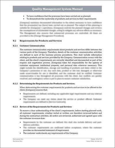 Qms Header Sample ISO 9001:QMS Quality Management System Manual Template – ISO Templates ...