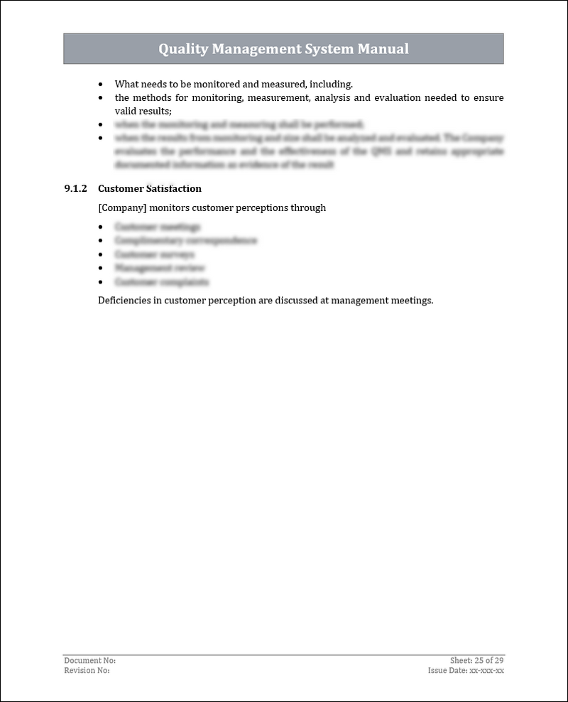 Qms Header Sample ISO 9001:QMS Quality Management System Manual Template – ISO Templates ...