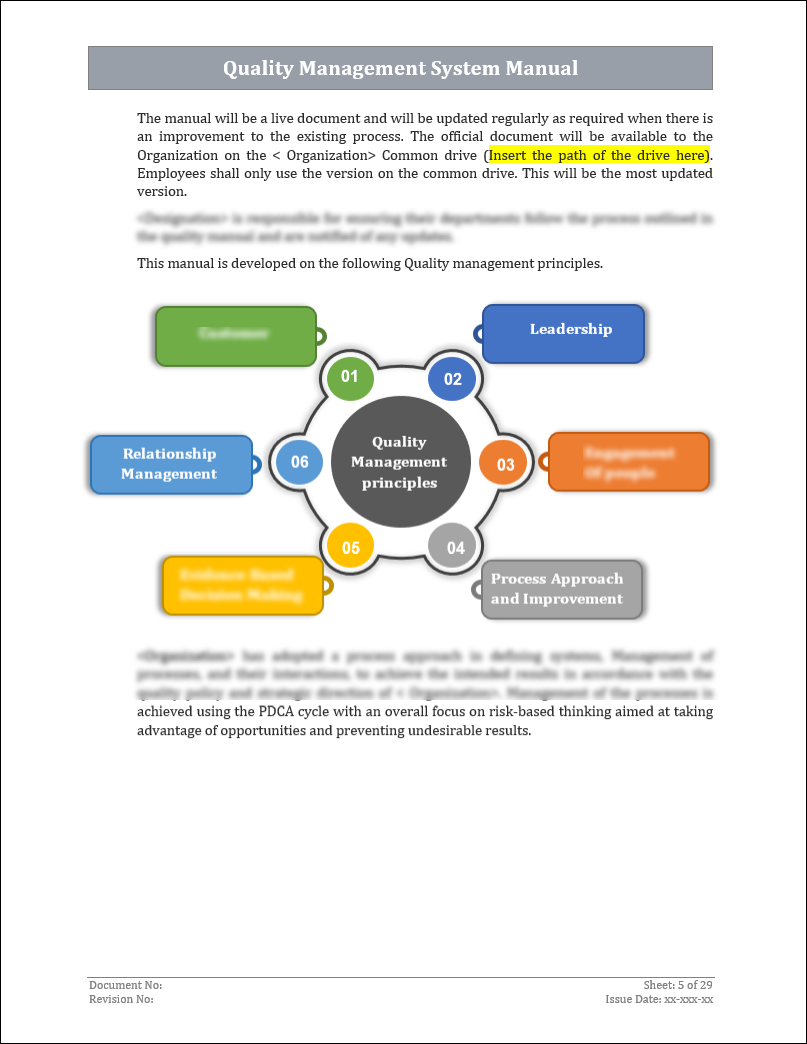 Qms Header Sample ISO 9001:QMS Quality Management System Manual Template – ISO Templates ...