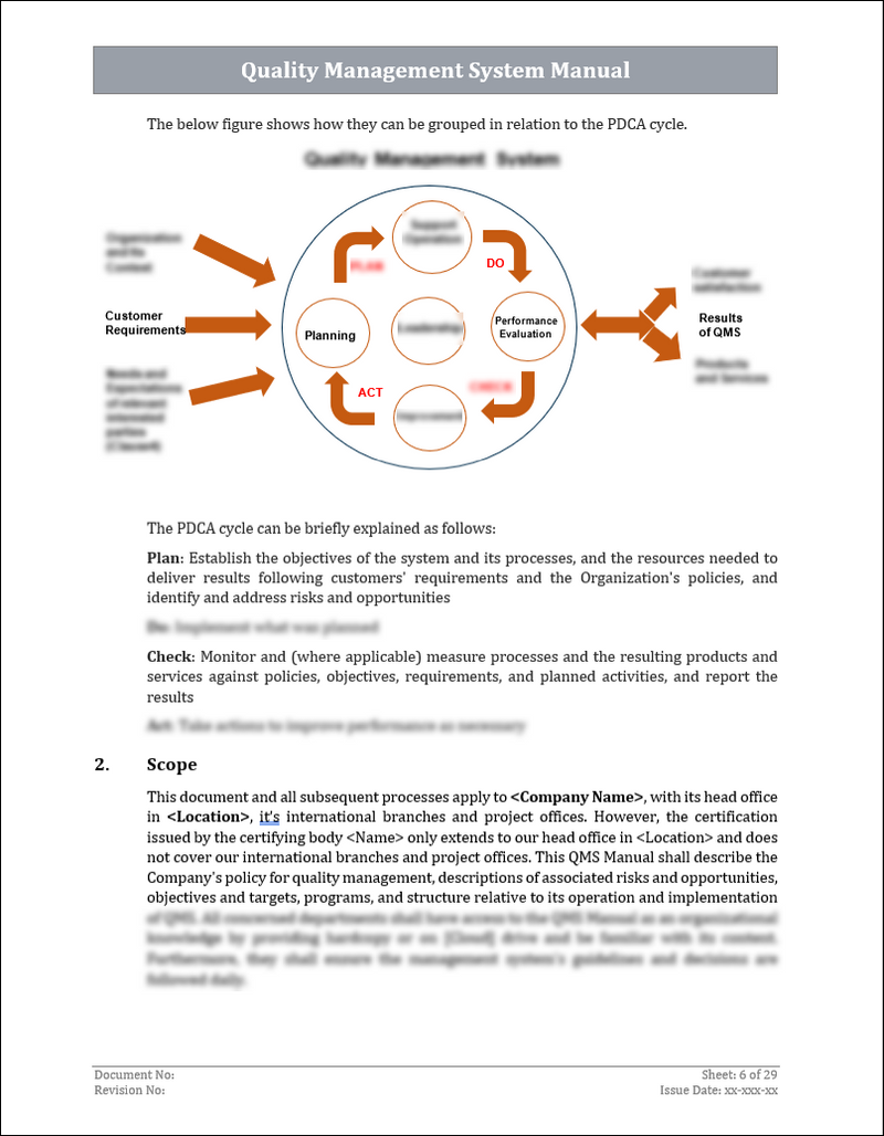 Qms Header Sample ISO 9001:QMS Quality Management System Manual Template – ISO Templates ...