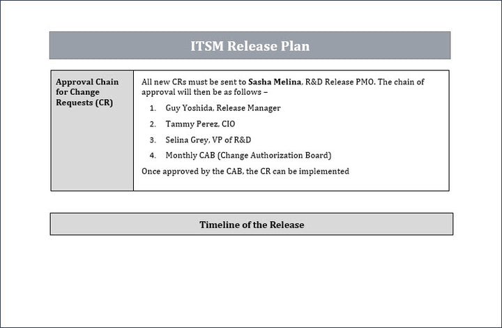 release plan template, release plan