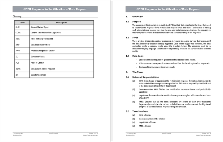 GDPR Response to Rectification of Data Request Template