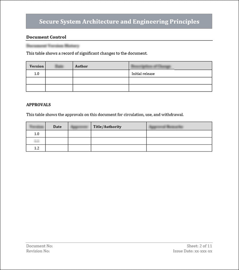 ISO 27001 - Secure System Architecture and Engineering Principles Temp ...