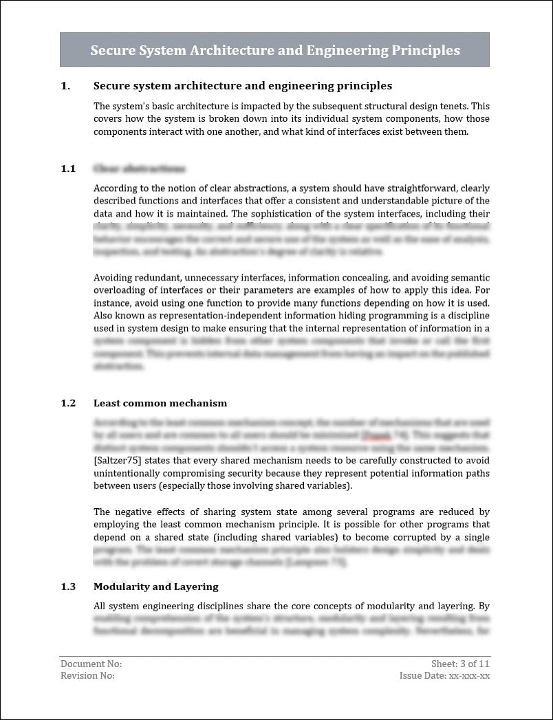 ISO 27001:2022 - Secure System Architecture and Engineering Principles Template