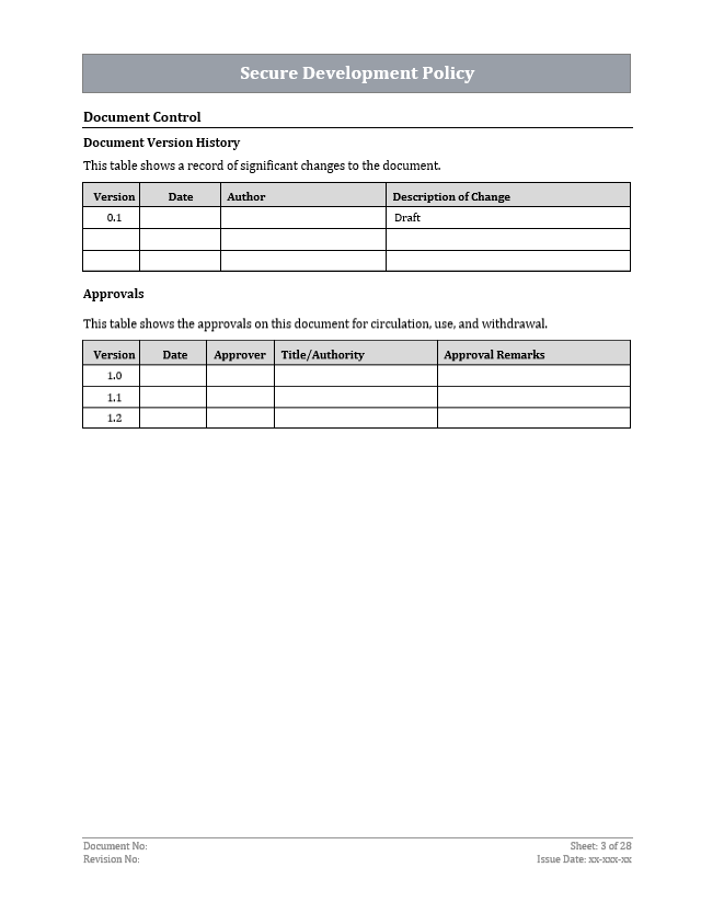 ISO 27001 - Secure Development Policy Template