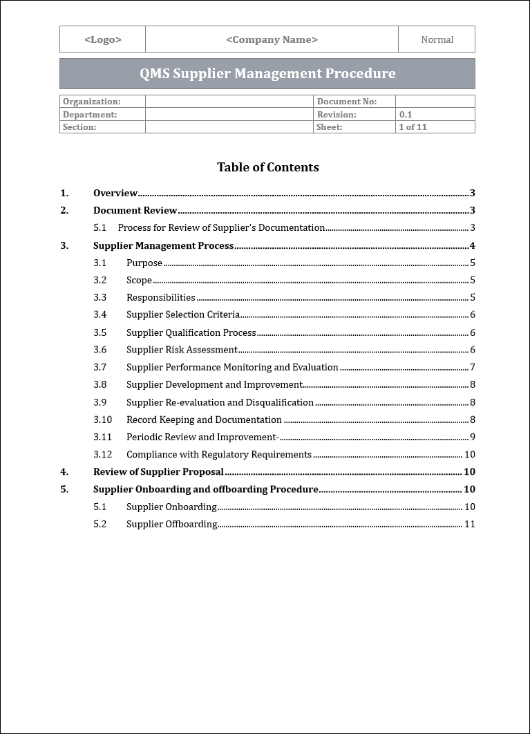 ISO 9001 Documentation Toolkit | Free Sample Template Download – ISO ...
