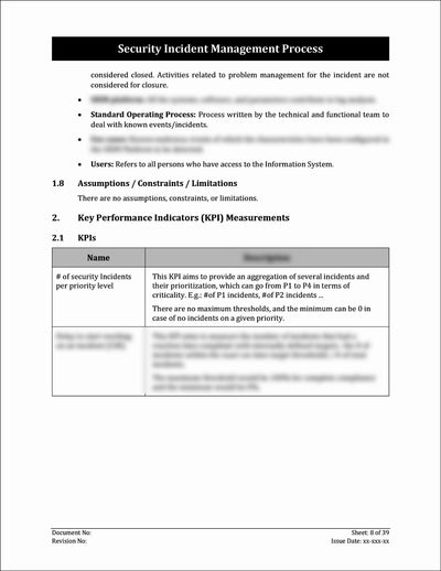 ISO 27001:2022-Security Incident Management Process Template