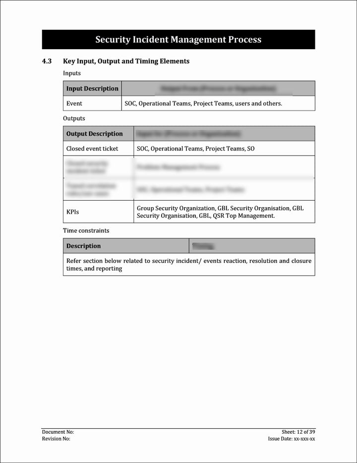 ISO 27001:2022-Security Incident Management Process Template