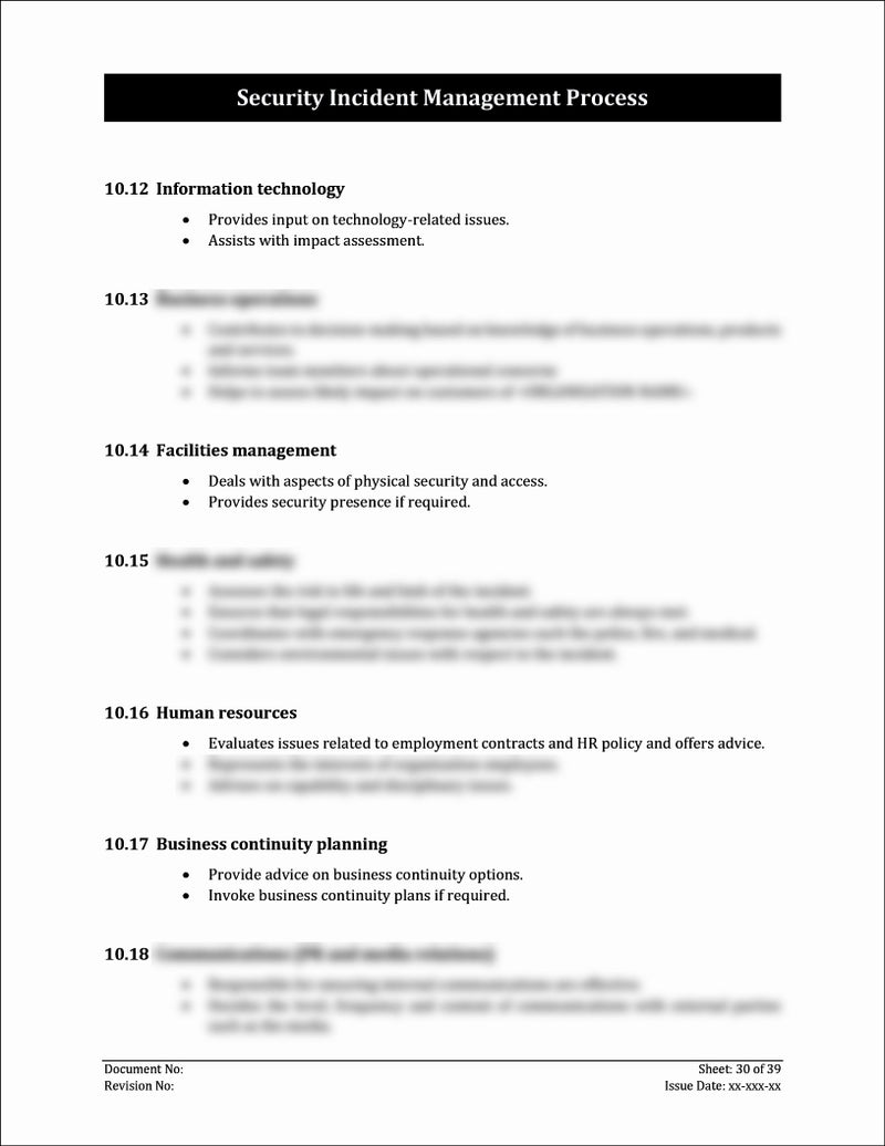 Security Event Reporting ISO 27001:2022-Security Incident Management Process Template – ISO ...