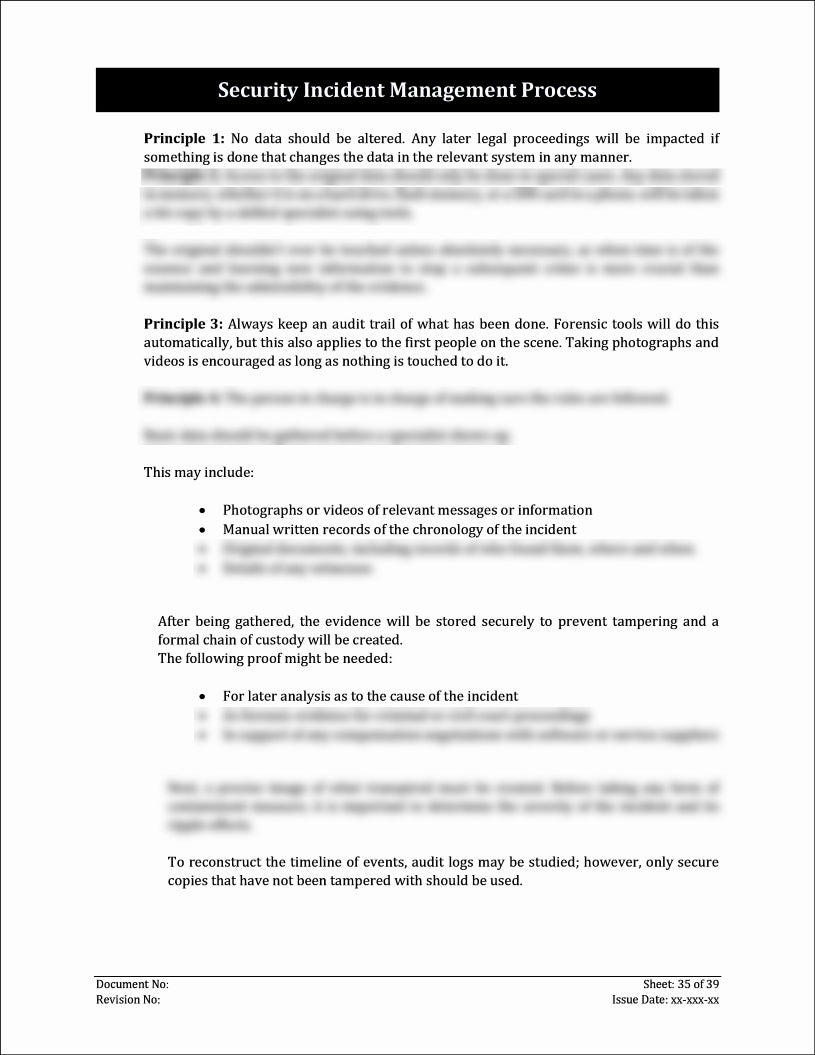 ISO 27001:2022-Security Incident Management Process Template