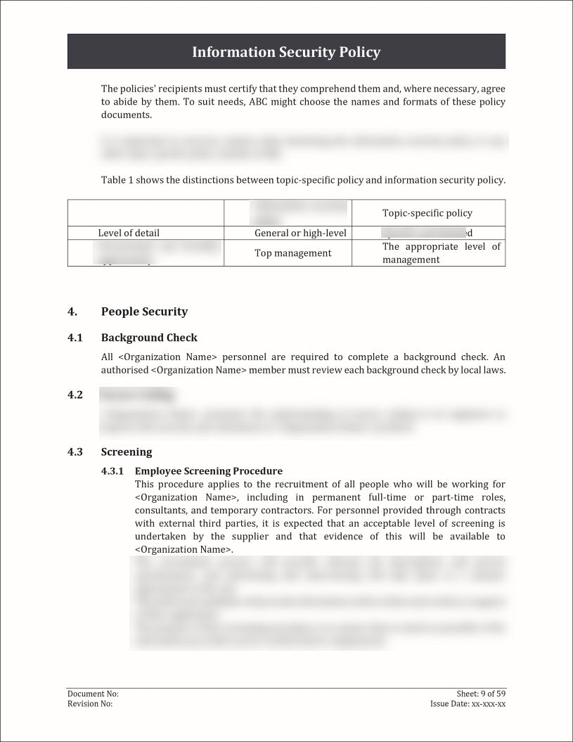 ISO 27001:2022 - Information Security Policy Template