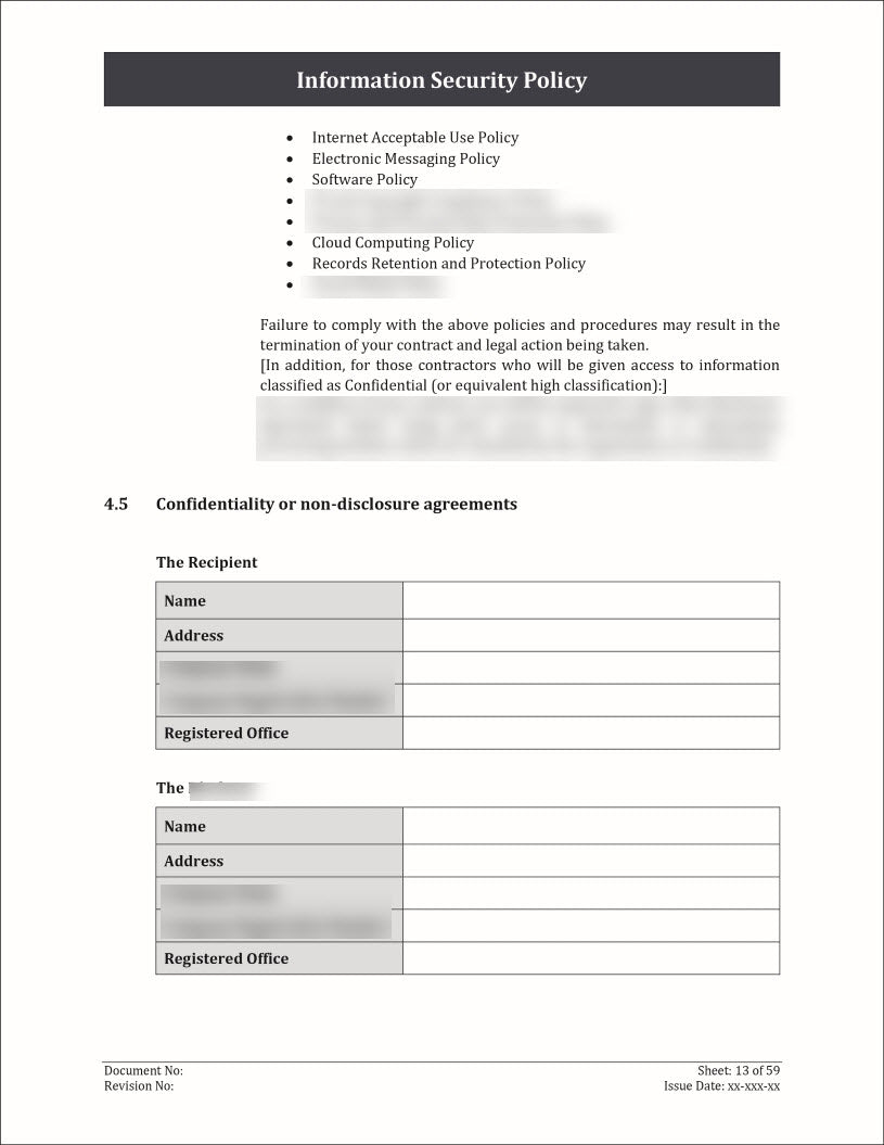 ISO 27001:2022 - Information Security Policy Template