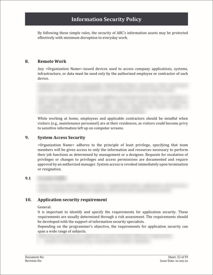 ISO 27001:2022 - Information Security Policy Template