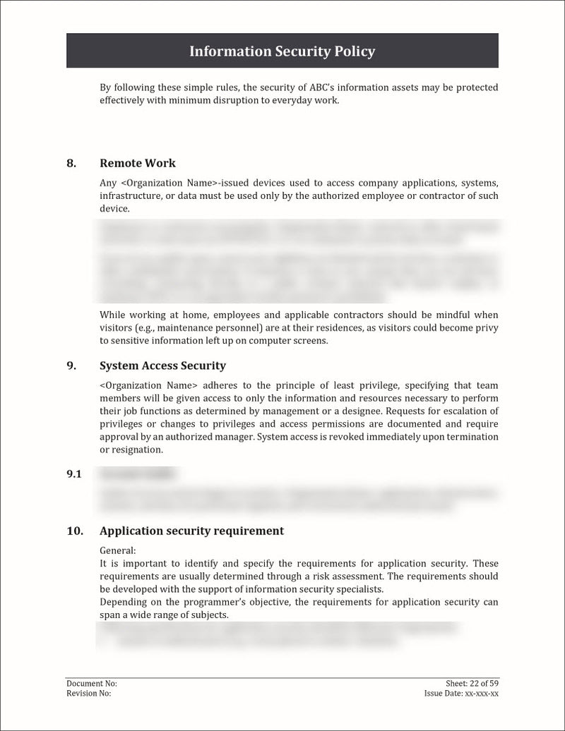 ISO 27001:2022 - Information Security Policy Template