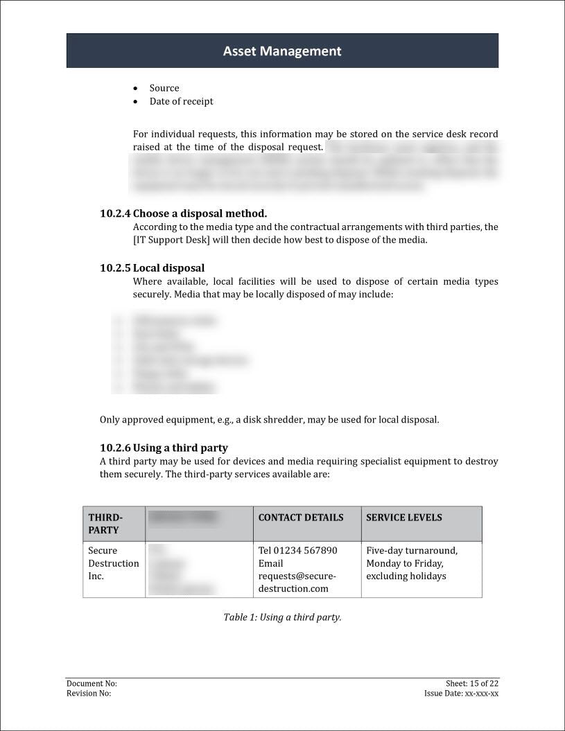 ISO 27001:2022 - Asset Management Policy Template