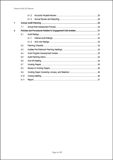 Audit Manual Example Internal Audit Manual – ISO Templates and Documents Download