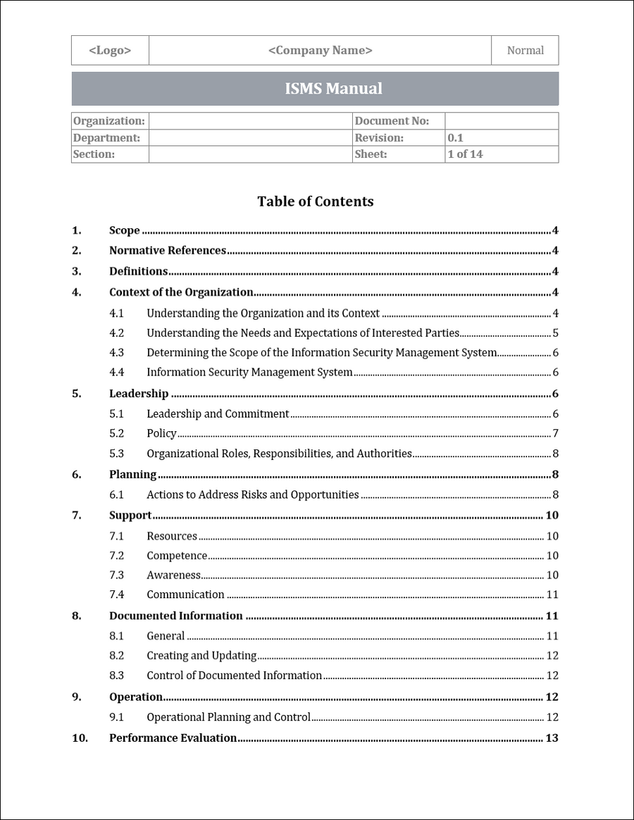 ISMS Manual - 27001:2022