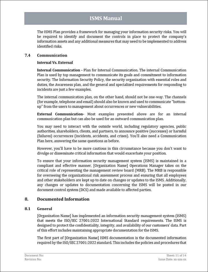 ISMS Manual - 27001:2022