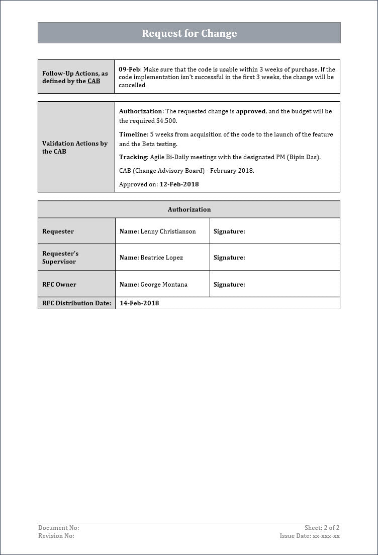 Document Change Recommendation Process Example Change Management Templates Bundle – ISO Templates and Documents Download
