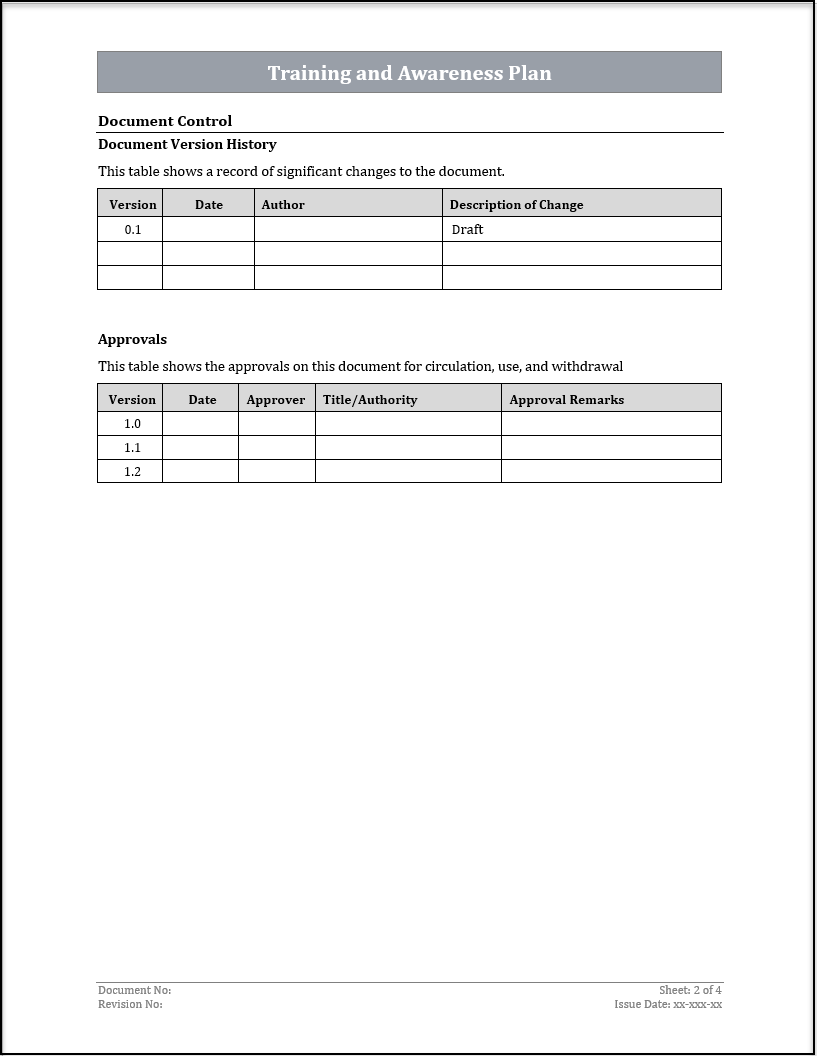 ISO 20000 Training and Awareness Plan