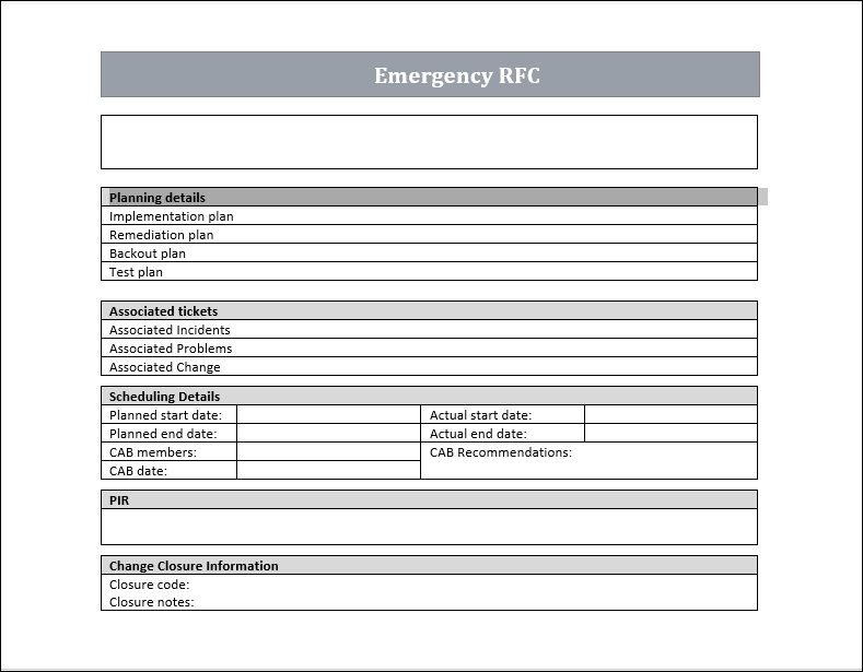 Emergency RFC 