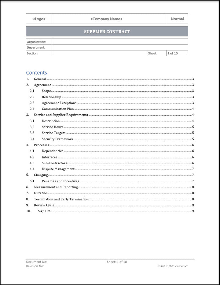 ISO 20000 Documentation Toolkit