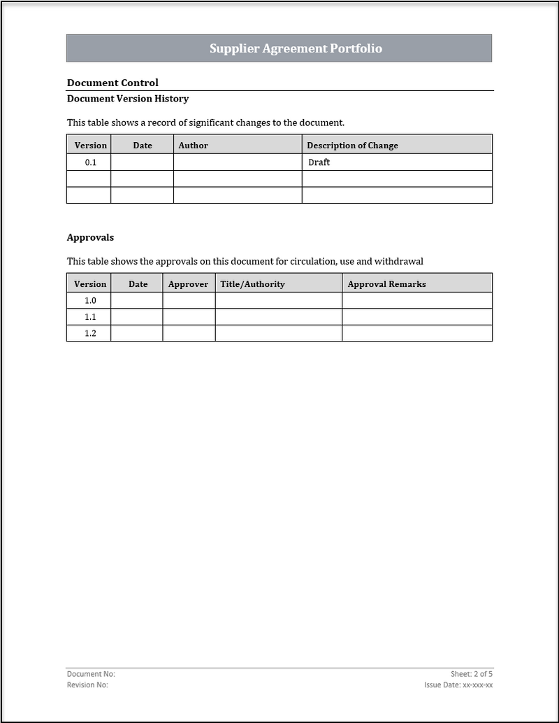 ISO 20000 Supplier Agreement Portfolio Template ISO Templates and ISO 20000 Supplier Agreement Portfolio Template ISO Templates and