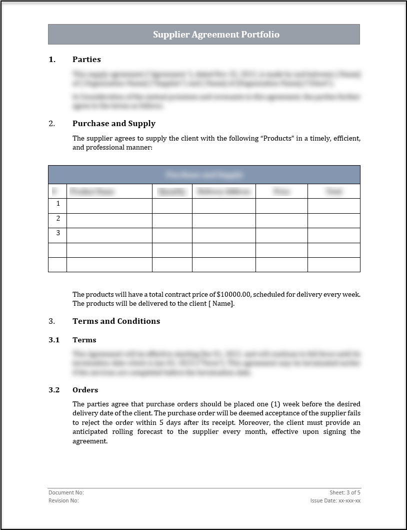 ISO 20000 Supplier Agreement Portfolio Template ISO Templates and ISO 20000 Supplier Agreement Portfolio Template ISO Templates and