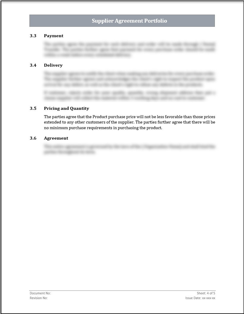 ISO 20000 Supplier Agreement Portfolio Template ISO Templates and ISO 20000 Supplier Agreement Portfolio Template ISO Templates and