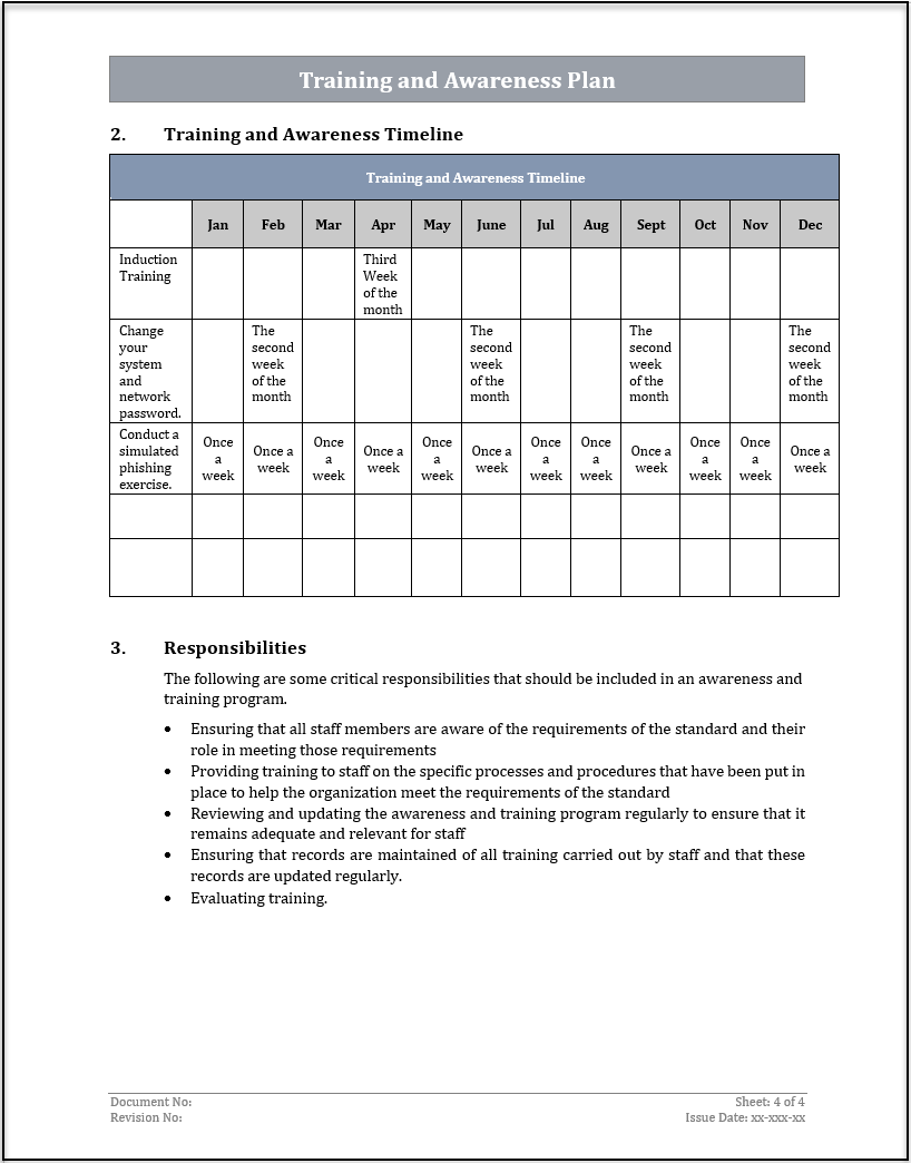 ISO 20000 Training and Awareness Plan