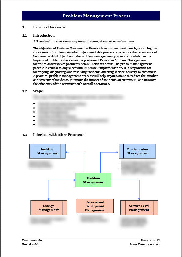 A Simple Problem Management Process Flow ISO 20000 Problem Management Process Template β ISO Templates and ...