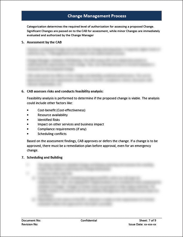 ISO 20000 Change Management Process Template