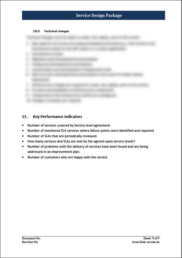 ISO 20000 Service Design Package Template – ISO Templates and Documents ...
