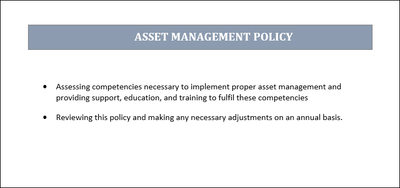 asset management template, asset management policy, asset management policy template