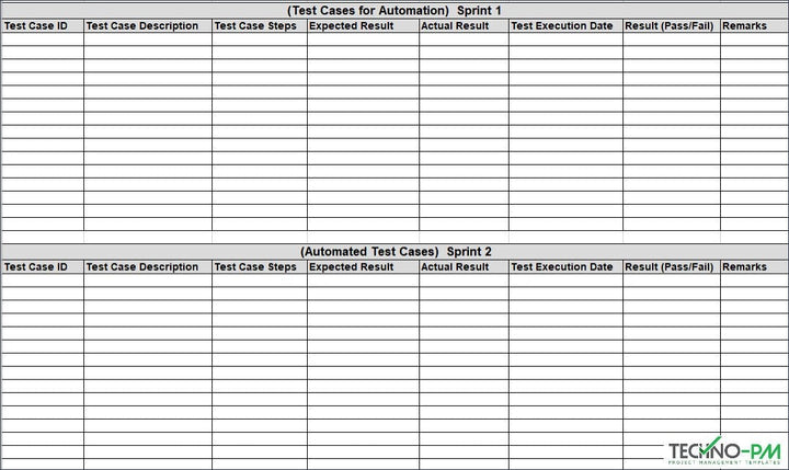 Test Case Excel Template