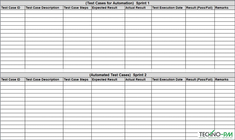 Test Case Excel Template