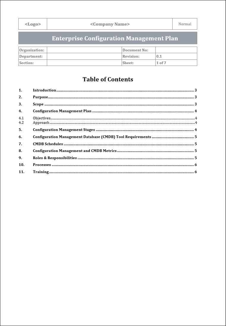 Configuration Management Templates Bundle – ISO Templates and Documents ...