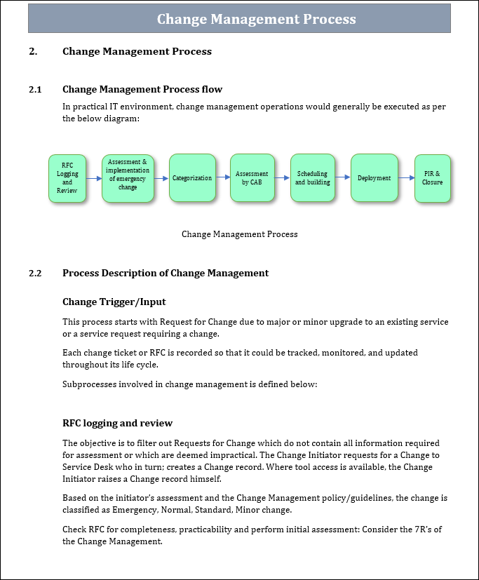 Change Management Process Flow