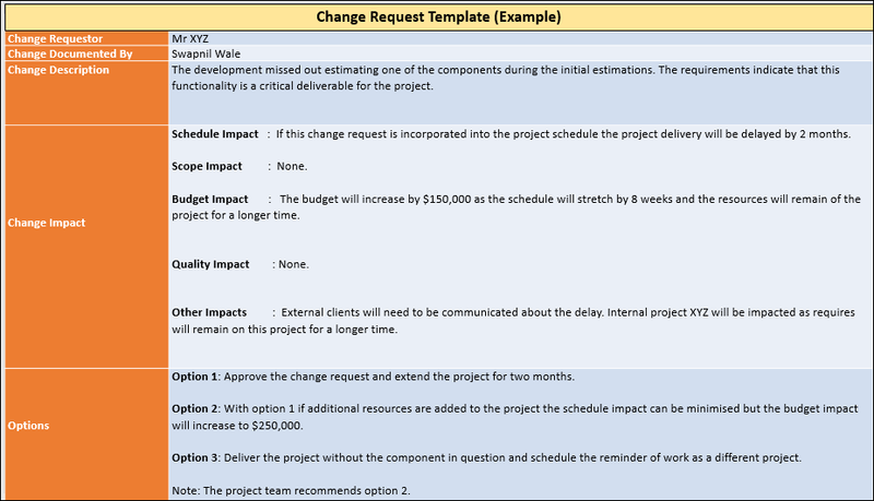 Change Request Form PPT Template