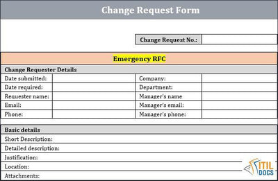 Change Request Form Template