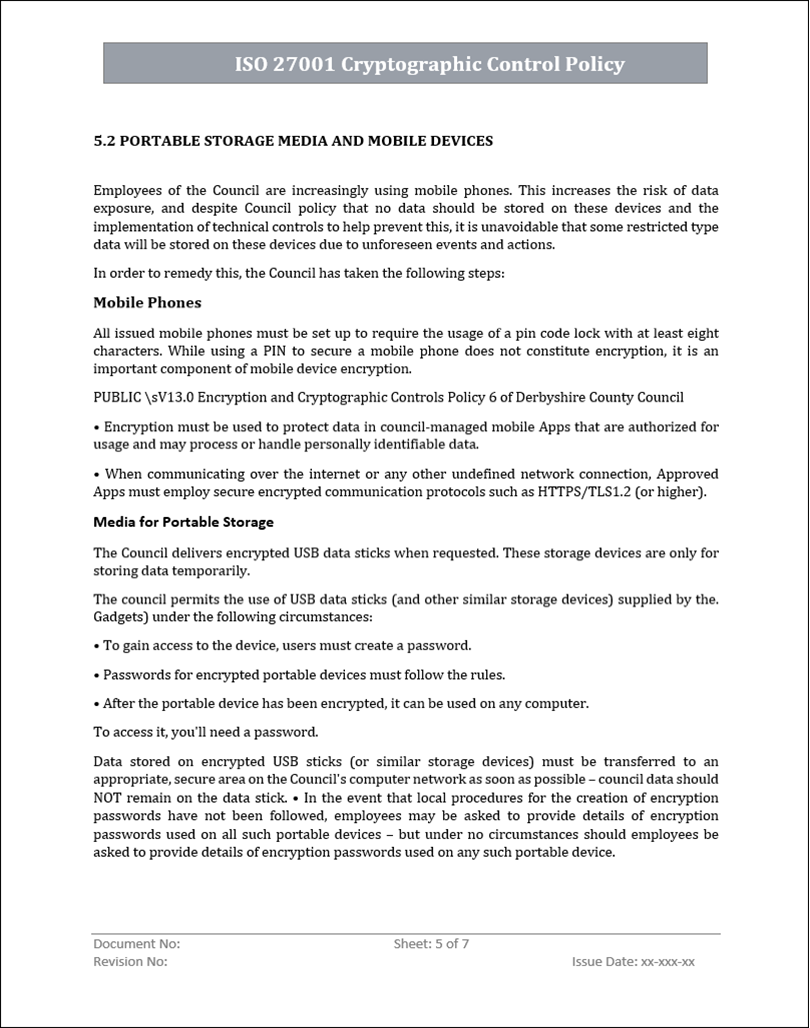 ISMS Cryptographic Policy