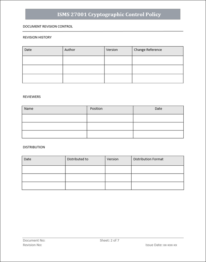 ISMS Cryptographic Policy