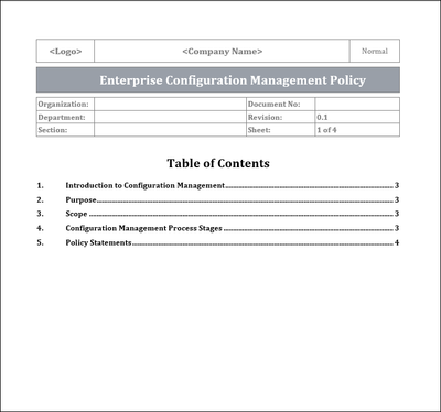 Configuration management policy 