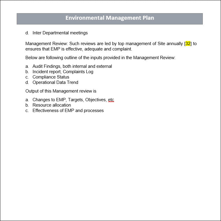 Environmental Management Plan Repairs Example.pdf Environmental management plan- ISO 14001 – ISO Templates and Documents ...