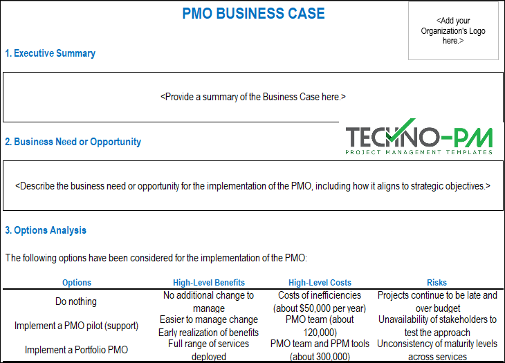 PMO Business case