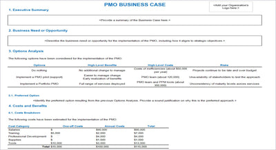 PMO Business Case
